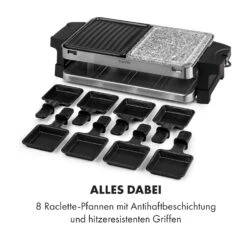 Sirloin Raclette 1500W Aluminium / Stein 8 Personen Kontroll-LED 15 Sirloin Raclette 1500W Aluminium / Stein 8 Personen Kontroll-LED -Klarstein Verkaufsgeschäft 10034275 de 0006 logo