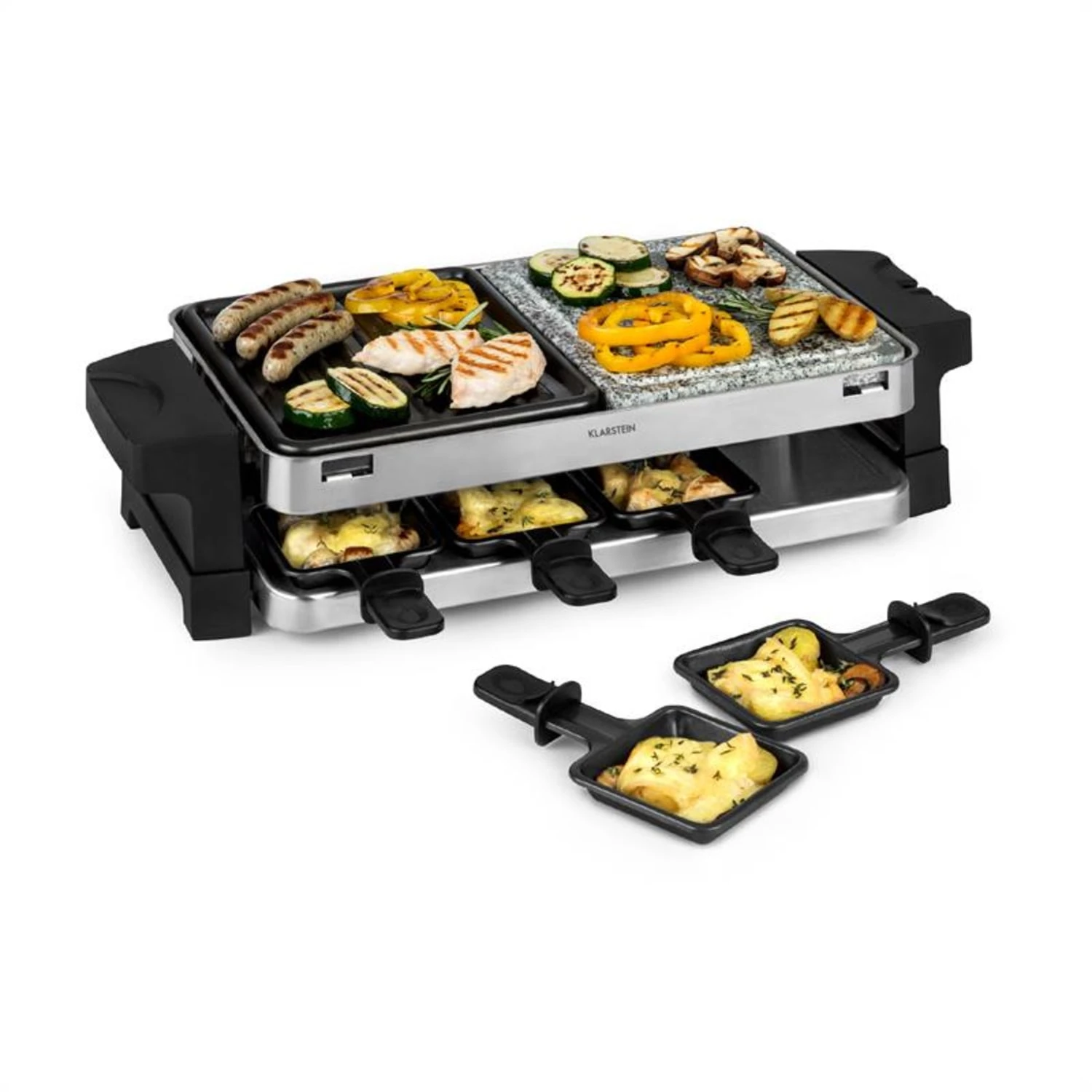 Sirloin Raclette 1500W Aluminium / Stein 8 Personen Kontroll-LED 3 Sirloin Raclette 1500W Aluminium / Stein 8 Personen Kontroll-LED