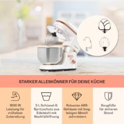 Bella Elegance Küchenmaschine 2000W/2,7PS/5,2 Ltr Edelstahl BPA-frei -Klarstein Verkaufsgeschäft 10034365 de 0003 usp