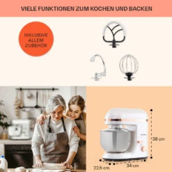 Bella Elegance Küchenmaschine 2000W/2,7PS/5,2 Ltr Edelstahl BPA-frei -Klarstein Verkaufsgeschäft 10034365 de 0005 usp
