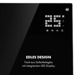 Bornholm Smart Konvektions-Heizgerät | 2000 W | SmartHeat Design: WiFi-Verbindung | LED-Display | 24-h-Timer | 2 Heizstufen: 1000 / 2000 W | IP24: Spritzwassergeschützt | Fernbedienung | Standgerät -Klarstein Verkaufsgeschäft 10034391 de 0006 logo