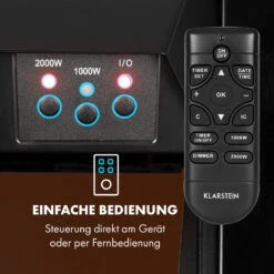 Verbier Elektrischer Kamin Elektrokamin 1000 / 2000 W LED-InstaFire Thermostat Timer Überhitzungsschutz -Klarstein Verkaufsgeschäft 10034396 de 0003 logo