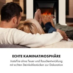 Verbier Elektrischer Kamin Elektrokamin 1000 / 2000 W LED-InstaFire Thermostat Timer Überhitzungsschutz -Klarstein Verkaufsgeschäft 10034396 de 0007 logo