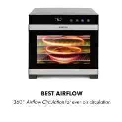 Flavour Dry Dörrautomat Temperatur: 35 - 75 °C Digitaler Thermostat -Klarstein Verkaufsgeschäft 10034423 yy 0004 logo Klarstein Flavour Dry Doerrautomat schwarz