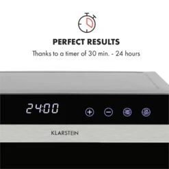 Flavour Dry Dörrautomat Temperatur: 35 - 75 °C Digitaler Thermostat -Klarstein Verkaufsgeschäft 10034423 yy 0006 logo Klarstein Flavour Dry Doerrautomat schwarz