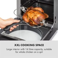 AeroVital Easy Touch Heißluftfritteuse 1700W 14l Timer 16 Programme Metallic / Schwarz -Klarstein Verkaufsgeschäft 10034451 yy 0004 logo Klarstein AeroVital easy touch Heissluftfritteuse