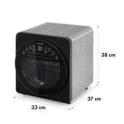 AeroVital Easy Touch Heißluftfritteuse 1700W 14l Timer 16 Programme Metallic / Schwarz -Klarstein Verkaufsgeschäft 10034451 yy 0008 logo Klarstein AeroVital easy touch Heissluftfritteuse