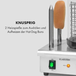 Wurstfabrik Pro 550 Hot Dog Maker 550W 2 Spieße 5L 30-100°C Edelstahl -Klarstein Verkaufsgeschäft 10034453 de 0005 logo
