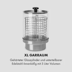 Wurstfabrik 600 Hot Dog Maker 600W 3 Spieße 5L 30-100°C Glas Edelstahl -Klarstein Verkaufsgeschäft 10034454 de 0004 logo