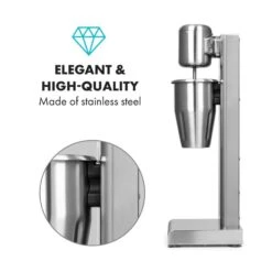 Kraftpaket Milchshake-Mixer Proteinshake 80W Edelstahl Silber -Klarstein Verkaufsgeschäft 10034456 yy 0007 logo Klarstein Kraftpaket Pro Milchshake Mixer 80W