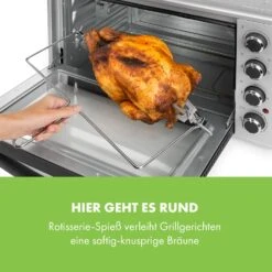 Masterchef 45 Mini-Backofen 45l 2000W 100-230 °C Timer Silber 16 Masterchef 45 Mini-Backofen 45l 2000W 100-230 °C Timer Silber -Klarstein Verkaufsgeschäft 10034497 de 0006 logo