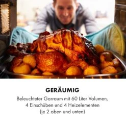 Masterchef 60 Mini-Backofen 60l 2000W 100-230 °C Timer Schwarz -Klarstein Verkaufsgeschäft 10034498 de 0004 logo