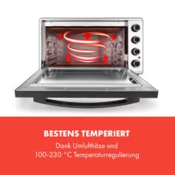 Masterchef 60 Mini-Backofen 60l 2000W 100-230 °C Timer Silber -Klarstein Verkaufsgeschäft 10034499 de 0003 logo