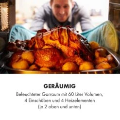 Masterchef 60 Mini-Backofen 60l 2000W 100-230 °C Timer Silber -Klarstein Verkaufsgeschäft 10034499 de 0004 logo