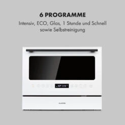 Azuria Geschirrspülmaschine 1380W 6,5L 6 Gedecke Schwarze Glasfront -Klarstein Verkaufsgeschäft 10034510 de 0005 logo