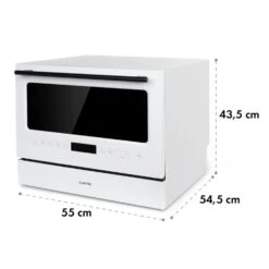 Azuria Geschirrspülmaschine 1380W 6,5L 6 Gedecke Schwarze Glasfront -Klarstein Verkaufsgeschäft 10034510 yy 0011 logo Klarstein Azuria Geschirrspuelmaschine weiss