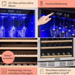 Vinovilla Grande 127 Built-in Uno Weinkühlschrank 320 Ltr 127 Fl. LED -Klarstein Verkaufsgeschäft 10034524 DE 0005 usp