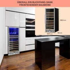 Vinovilla Grande 116 Built-in Duo Weinkühlschrank 310 Ltr 116 Fl. LED -Klarstein Verkaufsgeschäft 10034525 DE 0006 usp