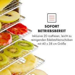 Master Jerky 300 Dörrautomat 2000W 40-90 °C 24h-Timer Edelstahl Silber 13 Master Jerky 300 Dörrautomat 2000W 40-90 °C 24h-Timer Edelstahl Silber -Klarstein Verkaufsgeschäft 10034544 de 0004 logo