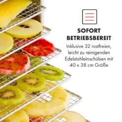 Master Jerky 500 Dörrautomat 3000W 40-90 °C 24h-Timer Edelstahl Silber 13 Master Jerky 500 Dörrautomat 3000W 40-90 °C 24h-Timer Edelstahl Silber -Klarstein Verkaufsgeschäft 10034545 de 0004 logo