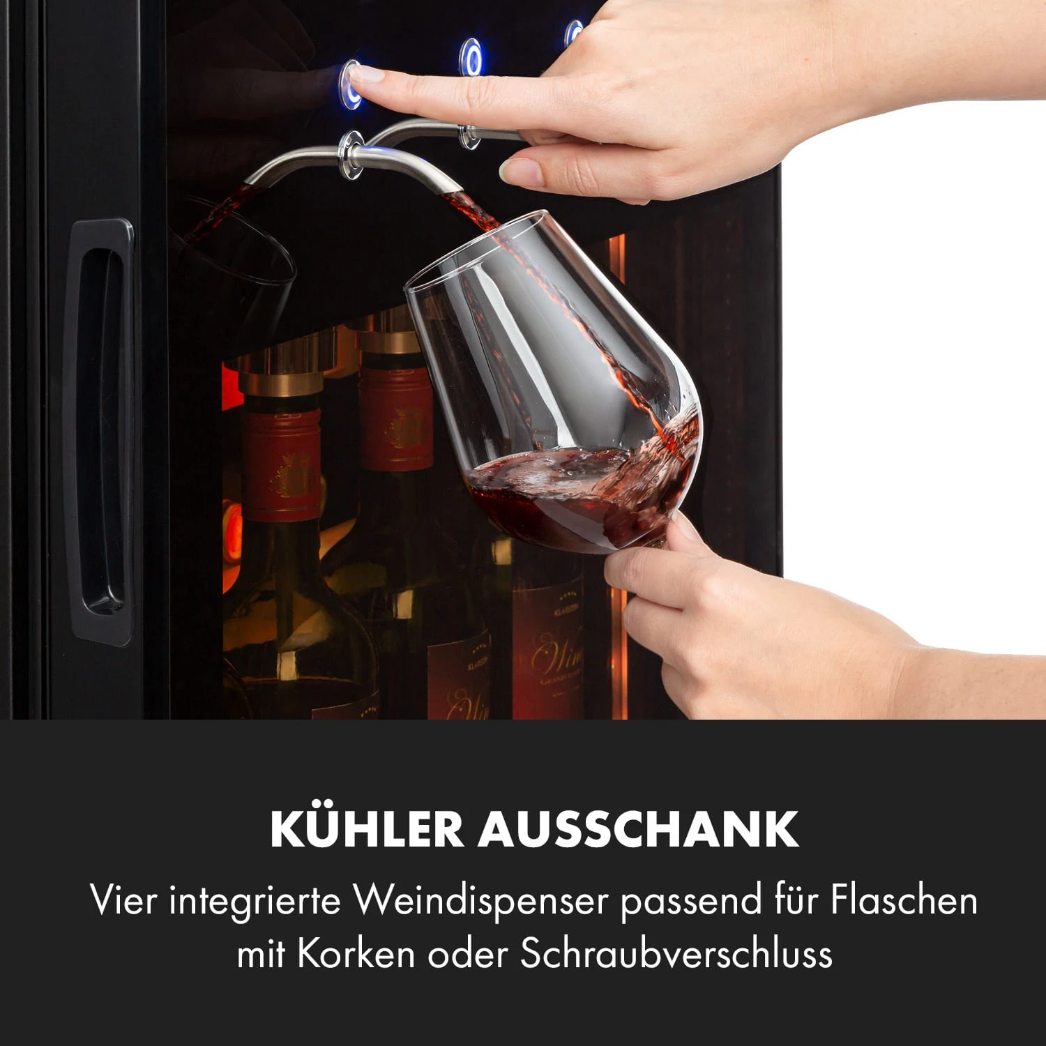 First Class 84 Weinkühlschrank 4 Dispenser 84 Fl. 5-22°C Touch Glastür 4 First Class 84 Weinkühlschrank 4 Dispenser 84 Fl. 5-22°C Touch Glastür – Bild 2