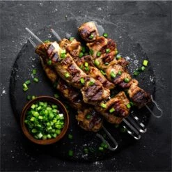 AeroVital Fry Kebab-Set | Zubehör | Edelstahl | 8 Spieße | Silber -Klarstein Verkaufsgeschäft 10034577 yy 0003 ambient Klarstein AeroVital Fry Kebab Set