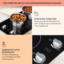 EasyCook Domino Keramikkochfeld 3000W Drehregler Schwarz 14 EasyCook Domino Keramikkochfeld 3000W Drehregler Schwarz -Klarstein Verkaufsgeschäft 10034603 de 0004 usp