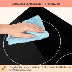 EasyCook Keramikkochfeld 6100W Drehregler Schwarz -Klarstein Verkaufsgeschäft 10034604 de 0008 usp