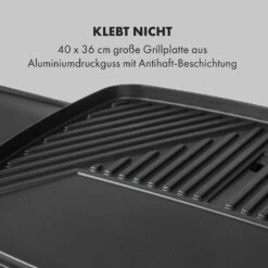 Gatsby Elektrogrill 2000W Antihaft-Grillfläche Seitentische Schwarz -Klarstein Verkaufsgeschäft 10034706 de 0004 logo