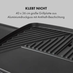 Gatsby Elektrogrill 2000W Antihaft-Grillfläche Seitentische -Klarstein Verkaufsgeschäft 10034707 de 0004 logo