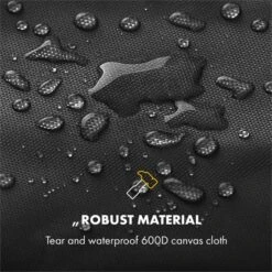 Tomahawk Wetterschutzhaube 600D Canvas 30/70% PE/PVC Schwarz 11 Tomahawk Wetterschutzhaube 600D Canvas 30/70% PE/PVC Schwarz -Klarstein Verkaufsgeschäft 10034713 yy 0003 logo Klarstein Tomahawk Wetterschutzhaube 140cm