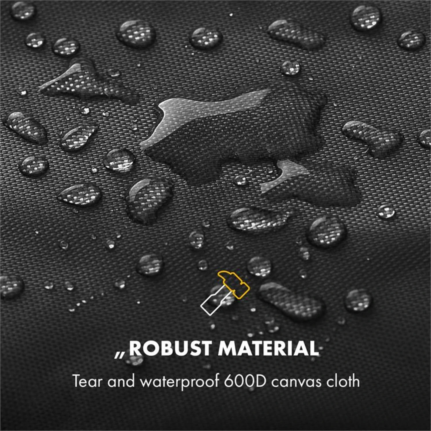 Tomahawk Wetterschutzhaube 600D Canvas 30/70% PE/PVC Schwarz 5 Tomahawk Wetterschutzhaube 600D Canvas 30/70% PE/PVC Schwarz – Bild 3