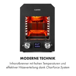 Hannibal Hochtemperaturgrill Indoor 2.200W 850°C Edelstahl Schwarz -Klarstein Verkaufsgeschäft 10034804 de 0003 logo