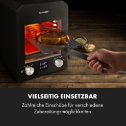 Hannibal Hochtemperaturgrill Indoor 2.200W 850°C Edelstahl Schwarz -Klarstein Verkaufsgeschäft 10034804 de 0006 logo