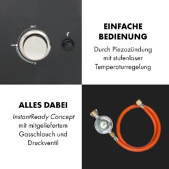 Pasadena Gas-Räuchergrill 2,5 KW Heizleistung 180 °C / 350 °F Max. -Klarstein Verkaufsgeschäft 10034818 de 0008 logo