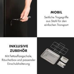 Pasadena Gas-Räuchergrill 2,5 KW Heizleistung 180 °C / 350 °F Max. -Klarstein Verkaufsgeschäft 10034818 de 0009 logo