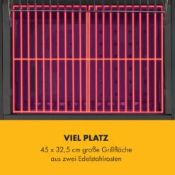 Meat Machine Holzkohlegrill BBQ 45x32,5cm Thermometer Bodenrollen 13 Meat Machine Holzkohlegrill BBQ 45x32,5cm Thermometer Bodenrollen -Klarstein Verkaufsgeschäft 10034819 de 0003 logo
