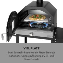 Pizzaiolo Pro Pizza-Gasgrill 76x143x66cm Schamottestein Stahl Mobil -Klarstein Verkaufsgeschäft 10034844 de 0003 logo