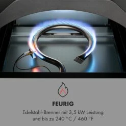 Pizzaiolo Pro Pizza-Gasgrill 76x143x66cm Schamottestein Stahl Mobil -Klarstein Verkaufsgeschäft 10034844 de 0005 logo