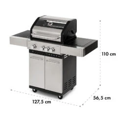 Valkyrie Gasgrill 3x3,2 + 2,9 KW Sichtfenster 54x42 Cm Grill Edelstahl 21 Valkyrie Gasgrill 3x3,2 + 2,9 KW Sichtfenster 54x42 Cm Grill Edelstahl -Klarstein Verkaufsgeschäft 10034845 yy 0010 logo Klarstein Valkyrie Gasgrill 3plus1 Brenner Edelstahl