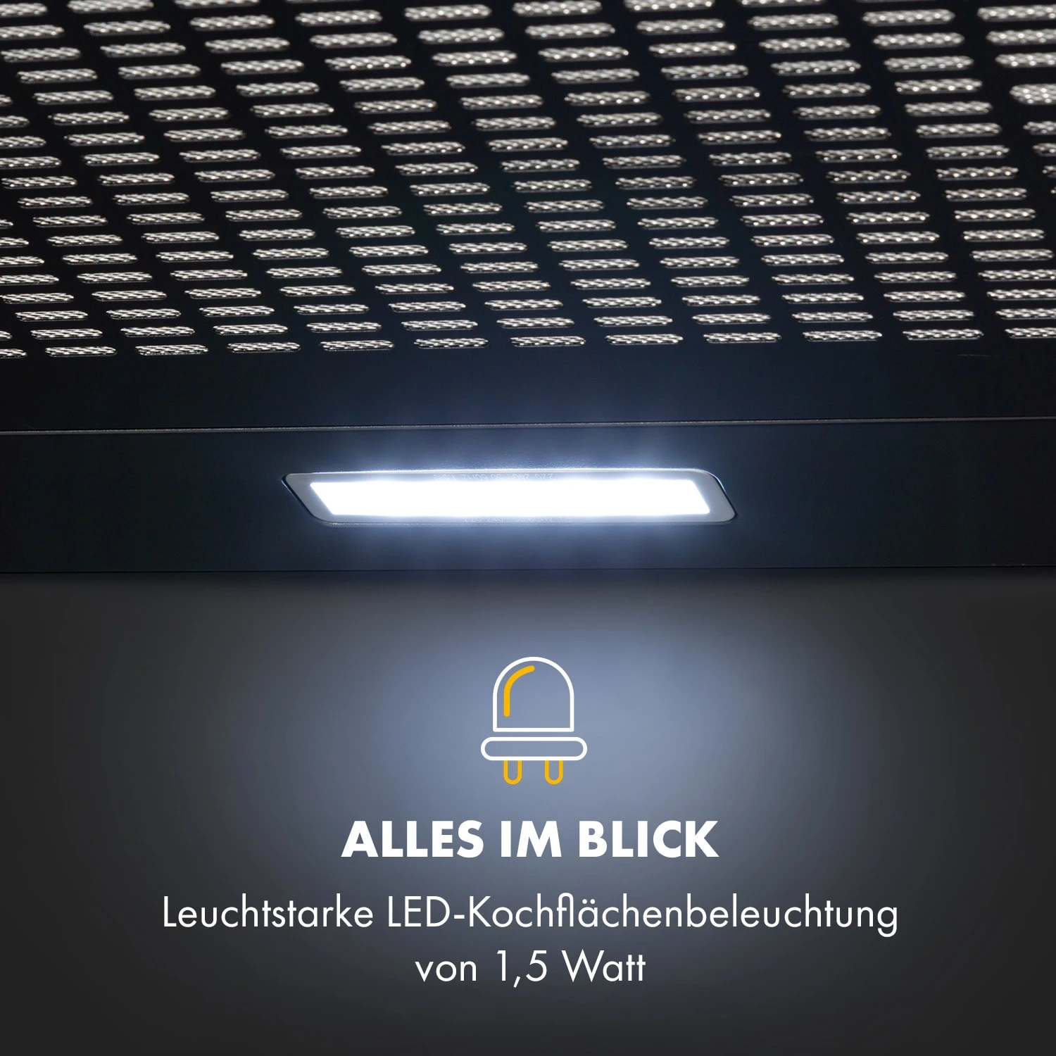 Capannina Unterbau-Abzugshaube 60cm 166m³/h LED Edelstahl Schwarz 6 Capannina Unterbau-Abzugshaube 60cm 166m³/h LED Edelstahl Schwarz – Bild 4
