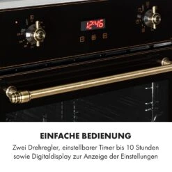 Elizabeth Einbaubackofen Retro 2200 Watt 70l Messingoptik Display 15 Elizabeth Einbaubackofen Retro 2200 Watt 70l Messingoptik Display -Klarstein Verkaufsgeschäft 10034880 de 0005 logo