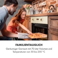 Elizabeth Einbaubackofen Retro 2200W 70L 50 - 250 °C Timer Display 13 Elizabeth Einbaubackofen Retro 2200W 70L 50 - 250 °C Timer Display -Klarstein Verkaufsgeschäft 10034881 de 0003 logo