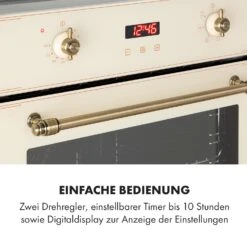 Elizabeth Einbaubackofen Retro 2200W 70L 50 - 250 °C Timer Display 15 Elizabeth Einbaubackofen Retro 2200W 70L 50 - 250 °C Timer Display -Klarstein Verkaufsgeschäft 10034881 de 0005 logo