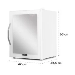 Beersafe XL Quartz Kühlschrank 60 Liter 4 Böden Panoramaglastür -Klarstein Verkaufsgeschäft 10034929 yy 0009 dimensions