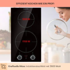 Kochheld Doppel-Induktionskochfeld 2900W Dreh-Regler Glas Schwarz -Klarstein Verkaufsgeschäft 10034946 de 0003 usp