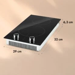Kochheld Doppel-Induktionskochfeld 2900W Dreh-Regler Glas Schwarz -Klarstein Verkaufsgeschäft 10034946 yy 0011 dimensions