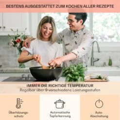 Kochheld 4-Zonen-Induktionskochfeld 6000W Dreh-Regler Glas Schwarz -Klarstein Verkaufsgeschäft 10034947 de 0005 usp