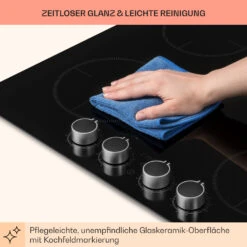 Kochheld 4-Zonen-Induktionskochfeld 6000W Dreh-Regler Glas Schwarz -Klarstein Verkaufsgeschäft 10034947 de 0008 usp