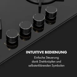 Goldflame 4 Gaskochfeld 4-flammig Messing-Brenner Glaskeramik Schwarz -Klarstein Verkaufsgeschäft 10034972 de 0004 logo